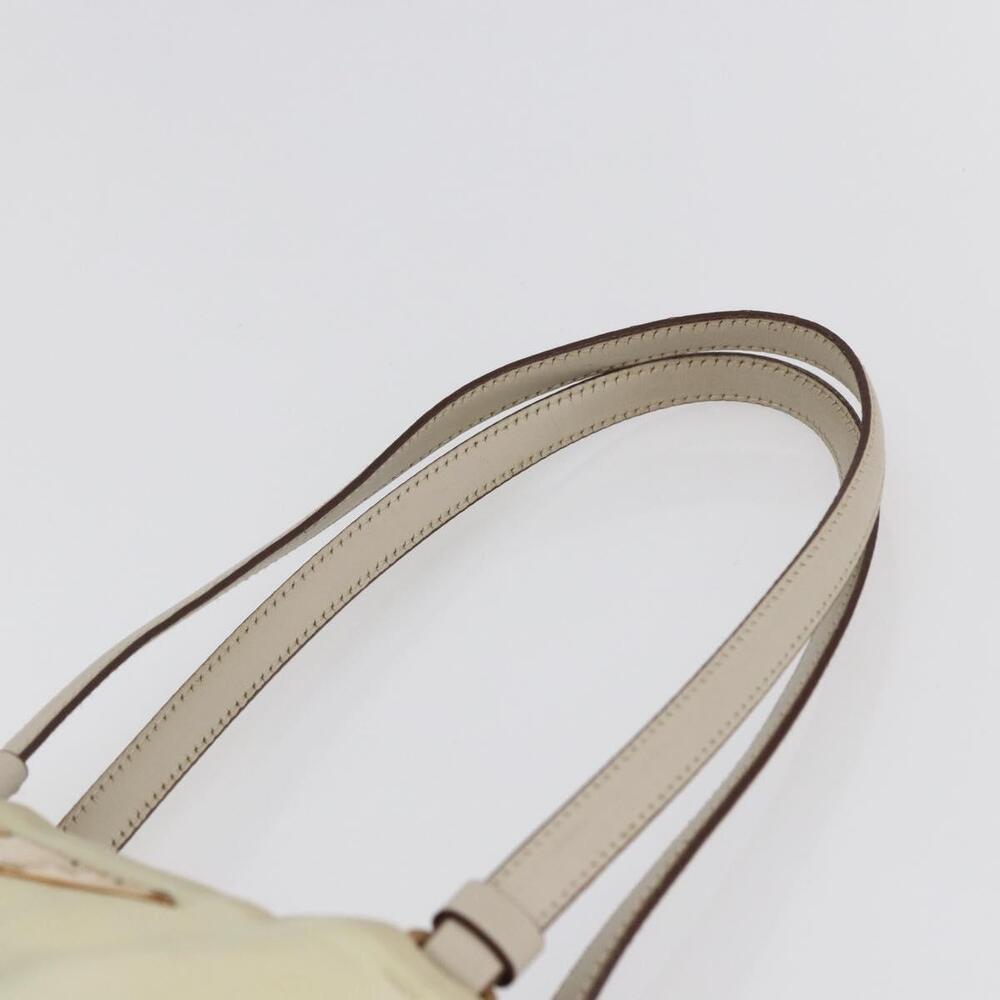 PRADA Tote Bag Nylon Ivory Gold Auth 147996 - Picture 8 of 16